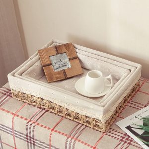 3 PCS Storage Basket Rattan Set - Image 2