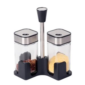 2-Pieces Salt and Pepper Shakers Set W/Stand - Image 3