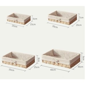 4 PCS Storage Basket Rattan - Image 4