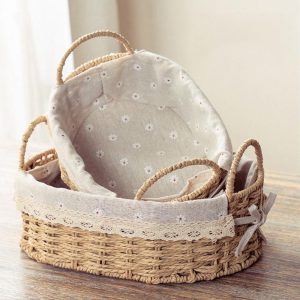 2 PCS Storage Basket Rattan Set - Image 2