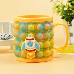 Pop It Bubble Fidget Sensory Mugs with 4 Accessory Attachments - Image 3