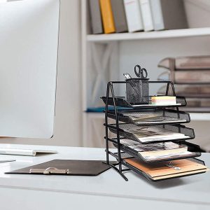 Metal Mesh Office Desk Organizer (5 Tray) - H2005 - Image 3