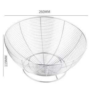 Stainless Steel Round Fruit Basket - Image 8