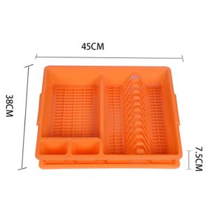 Dish Rack 45 x 38 cm with Drainer Tray - Image 3