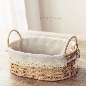 2 PCS Storage Basket Rattan Set - Image 3