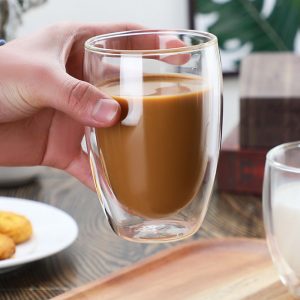 350ml  Double Glass Cup (D8 X H12)CM - Image 4