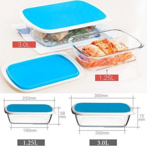 FENIX Set of 2PCS Tempered Nesting Glass Bakeware Set - Image 4