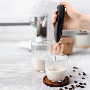 Electric Milk Frother Handheld with Stainless Steel Stand - Image 5