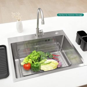 Dish Drainer Rack with Cutlery Holder and Drip Tray - Image 4