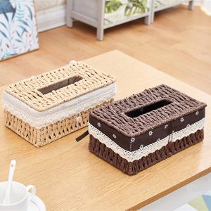 Rectangular Tissue Box Holder (L24 X W14 X H10)CM - Image 6