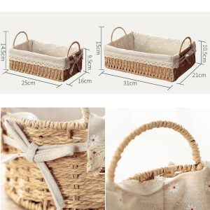 2 PCS Storage Basket Rattan Set - Image 2