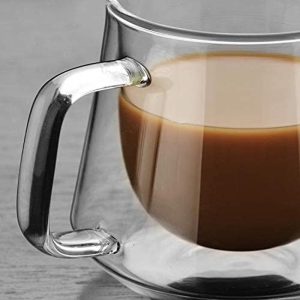 200Ml Double Glass Cup For Espresso & Coffee (D8 X H9)Cm - Image 2