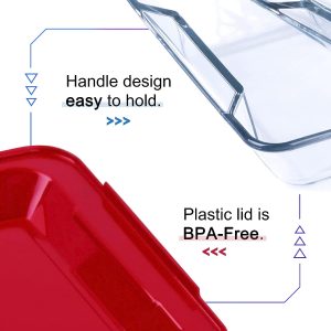 FENIX Set of 3PCS Tempered Nesting Glass Bakeware Set - Image 6