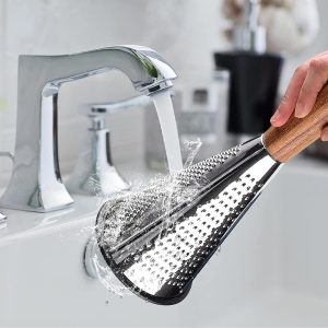 Wooden Handle Stainless Steel Grater Cone Shaped - Image 7