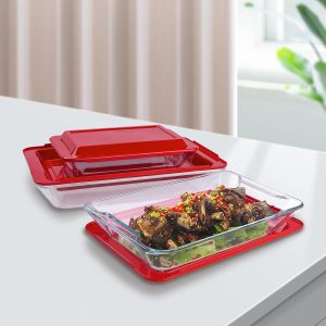 FENIX Set of 3PCS Tempered Nesting Glass Bakeware Set - Image 10