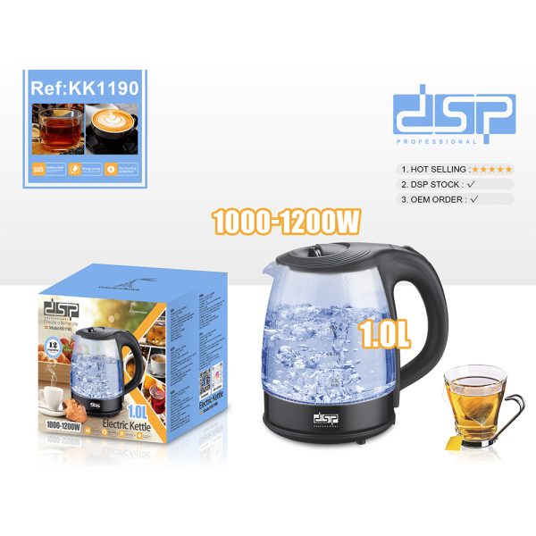 DSP Portable Electric Kettle 2200W Wireless Electric Stainless