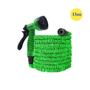 15m Expandable Rubbery Durable Hose With 7 Functions Spray Gun & Conversion Connector