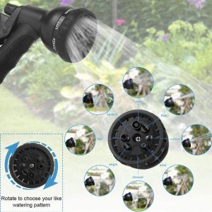 TOP QUALITY Expandable Rubbery Durable Hose With 10 Functions Spray Gun & Conversion Connector - Image 10