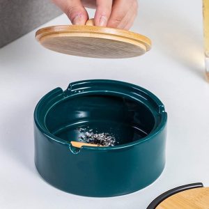 Ceramic Ashtray with Lids - Image 3