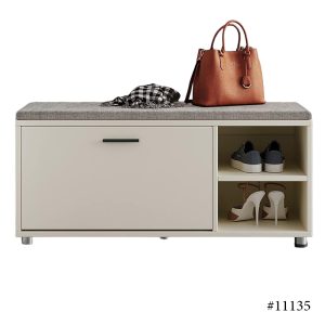 Bench Shoe Rack Double Layer 10 Pairs - 100cm - Image 1