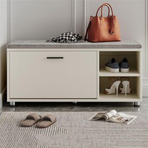 Bench Shoe Rack Double Layer 10 Pairs - 100cm - Image 3