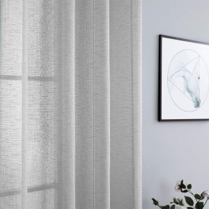 Sheer Curtains Voile Light Filtering - Grey - Image 5