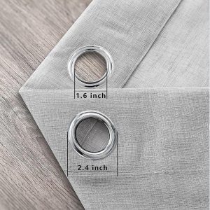 Sheer Curtains Voile Light Filtering - Grey - Image 6