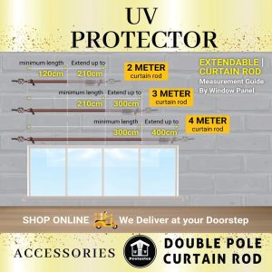 Double Pole Curtain Rod 2 & 3 Meter - Image 4