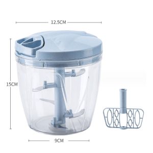Hand Chopper 5 Blades 900ml + Whisker Blade - Image 4