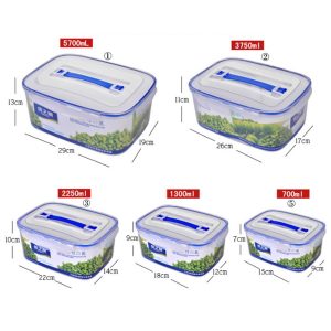 Set of 5 Air Tight Food Storage Containers - Image 3