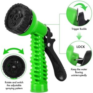 Expandable Rubbery Durable Hose With 7 Functions Spray Gun & Conversion Connector - Image 4