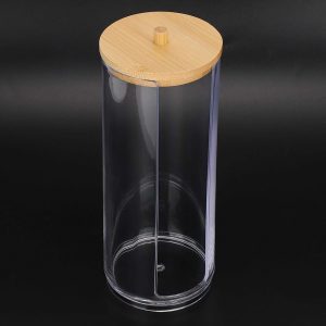 Cotton Swab Dispenser with Bamboo Lid - Image 4