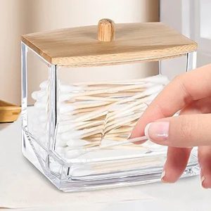 Cotton Buds Box with Bamboo Lid - Image 4