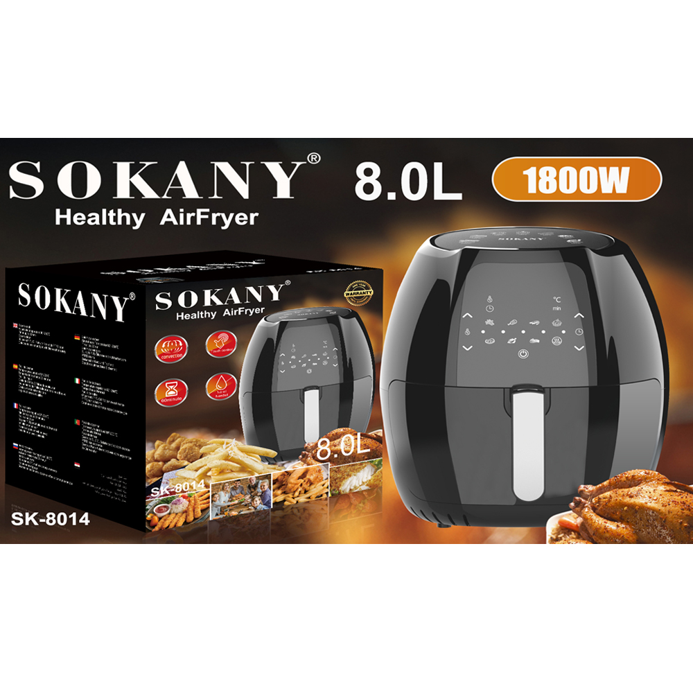 8014 Sokany best-selling air fryer 8L large capacity high power