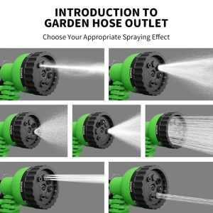 Expandable Rubbery Durable Hose With 7 Functions Spray Gun & Conversion Connector - Image 5