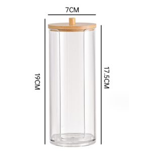 Cotton Swab Dispenser with Bamboo Lid - Image 5