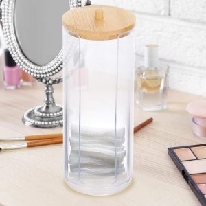 Cotton Swab Dispenser with Bamboo Lid - Image 6