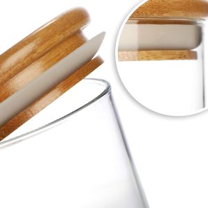 Glass Jar Containers with Bamboo Lids - Image 4