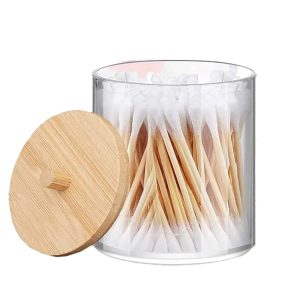 Cotton Buds Holder with Bamboo Lid - Image 5