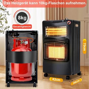 Luozigi LQ-HE01F, 2 In 1 Foldable Gas & Electric Heater, Indoor Safe - Image 5