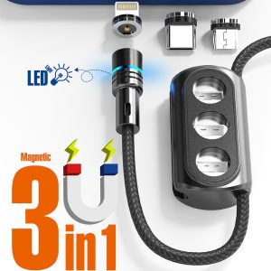 Moxom MX-CB83, 3 in1 3A Fast Magnetic Charging Cable - Image 4