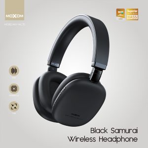 Moxom MX-WL70, Black Samurai Wireless Headphone - Image 5