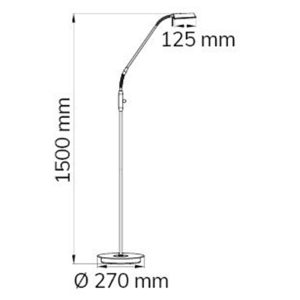 Wofi Cory 321 Floor Lamp 1x8W, Crom Mat - Image 4