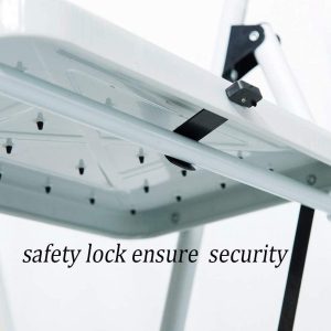 Folding Ladder Handgrip Anti-Slip and Wide Pedal-White - Image 8