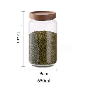 Glass Storage Jar With Bamboo Lid - Image 7