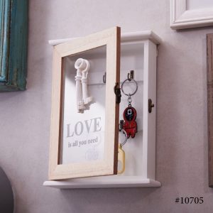 Vintage Home Wooden Wall Hanging Key Box - Image 2