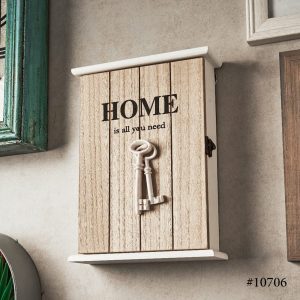 Vintage Home Wooden Wall Hanging Key Box - Image 3