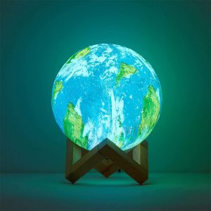 3D Print LED Earth Light with Stand, Touch Control - Image 3