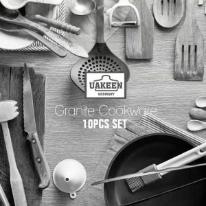 UAKEEN 10 pieces set Granite Non Stick Coating 100% - Image 3