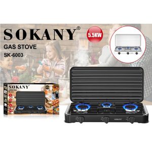 SOKANY Three Plates Gas Stove SK-6003 - Image 2
